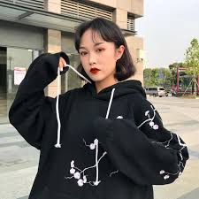 Free shipping & return · 10% off first order · size guide Cherry Blossom Hoodie In Black Hoodies Streetwear Fashion Cherry Blossom