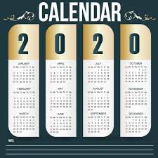 Calendar 2020 Gold 2020 Calendar Gold Png And Vector With Transparent Background For Free Download Calendar New Year Typography Clip Art