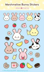 Make Your Own Sticker Sheets Marshmallow Bunny Bunny Drawing Make Your Own Stickers