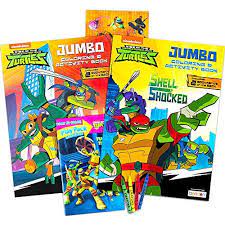 Those ninja turtles you know are back in action guided along by creator kevin eastman. Teenage Mutant Ninja Turtles Coloring And Activity Book Set With Stick Toyscentral Europe