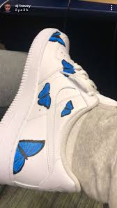 Womens Black High Top Air Force Ones Butterfly Air Force Ones Custom Nike Shoes Shoes Sneakers