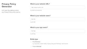 A simple web app to generate a generic privacy policy for your android/ios apps Sample Privacy Policy Template Privacy Policies