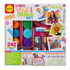 Hand knitting threads embroidery dyed filament yarn for cross stitching crochet. Alex Toys Super Embroidery Kit