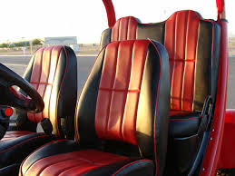 Custom Gem Car Seats Red And Black Gem Cars Moldings And Trim Car Seats