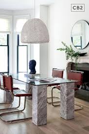 Triple Dining Table With Rectangle Top Reviews Cb2 In 2020 Dining Table Dining Room Contemporary Furniture Dining Table