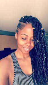 Faux Locs Crochet Braids With Shaved Sides These Are Marely Hair Ladies You Need To Braids With Shaved Sides Shaved Side Hairstyles Braided Mohawk Hairstyles