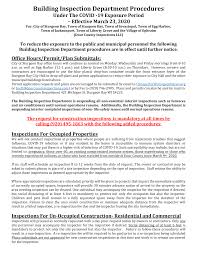 building inspection department procedures