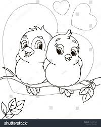 Check spelling or type a new query. Coloring Page Outline Cartoon Cute Birds Stock Vector Royalty Free 1130377460 Disney Art Drawings Bird Drawings Bird Coloring Pages