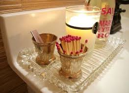 Keep Matches Right There For Lighting Candles In The Bathroom Candle Tray Ideas Bathroom Makeover Powder Room