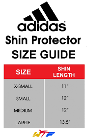 Adidas Shin Guard Size Chart Best Picture Of Chart