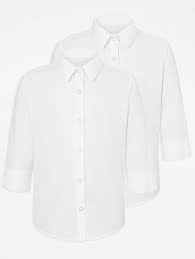 Maybe you would like to learn more about one of these? Girls White 3 4 Sleeve School Shirt 2 Pack School George At Asda
