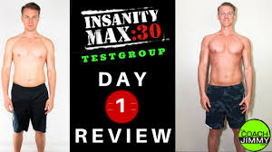 insanity max 30 review day 1 results