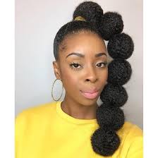 The perfect ponytail for black hair is entirely achievable, and it's not something that only famous hairstylists can create. Afro Puff Bubble Ponytails Are Trending On Instagram High Ponytail Hairstyles Stylish Hair Natural Hair Styles