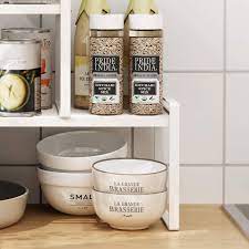 Alyssa kitchen cabinet accessories 2017 zuma. Buy Countertop Organizer Cupboard Stand Spice Rack 13 Cabinet Pantry Shelf Organization And Storage For Kitchen Bathroom Metal Plate Milky White Online In Turkey B08cl5pbvs