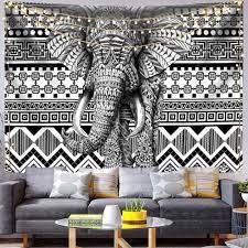 Large elephant medallion circle tie dye hippie tapestry wall hanging. Amazon Com Chengsan Elephant Tapestry Black White Animals African Elephant Tapestry Psychedelic Indian Bohemian Tapestries Tapestry Trippy Wall Hanging For Bedroom Living Room Dorms 59 X 51 Everything Else