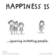 Three of the best book quotes about irritation. Happiness Is Ignoring Irritating People From The Happy Page Irritating People Happy Quotes Annoying People Quotes