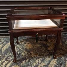 The great thing about these coffee tables is that if you don't see something you like on our showroom floor, you can build your own custom coffee table from a set of custom options. Sold Price Bombay Co Display Shadow Box Curio End Table November 4 0118 11 00 Am Est