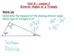 In this tutorial the author shows how to find out the missing side of a triangle which is similar to an other triangle. Triangle Angle Sum Properties Of Triangles Triangles Have Three Sides And Three Angles Triangles Are Named According To Their Vertices The Sum Of The Ppt Download
