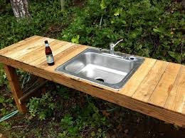 outdoor kitchen sink drain station