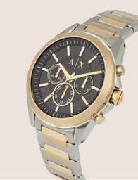 Armani exchange men's watches at argos. Armani Exchange Chronograph Gold Toned Bicolor Bracelet Watch Fashion Watch For Men A X Online Store