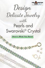 Pearl And Swarovski Crystal Bracelet Freshwater Cultured Pearls Beaded Jewelry Diy Jewelry Patterns