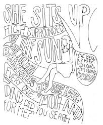 I Draw Band Lyrics Coloring Books Word Drawings Coloring Pages