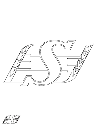 Features the roughriders logo along with a stylized 100. Colouring Pages Saskatchewan Roughriders