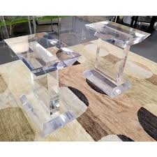 This table base uses only quality solid cast iron to build its top and base plates. Spectrum Lusaka Lucite Dining Table Bases With Glass Top Chairish