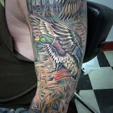 Duck hunters have strong bond between them. 70 Duck Tattoos For Men Masculine Waterfowl Ink Designs