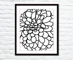 Abstract Black And White Flower Art Modern Dahlia Flower Art Print Black And White Flower Dahlia Wall Art Modern Decor Black Flower Print Dahlia Print Aldari Art Flower Prints Art Floral Prints Art Abstract Flower Art