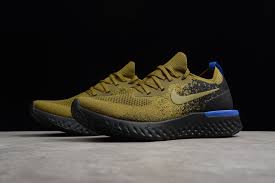 Men S Nike Epic React Flyknit Deep Green Gold Black Blue Aq0067 301 Nike Men Green And Gold Nike