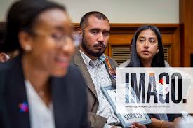 Felix Rubio, center, and Kimberly Rubio, right, whose daughter Alexandria  Rubio was one of the