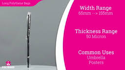 A plastic bag or plastic pouch is a type of flexible packaging made plastic film. Long Narrow Bags
