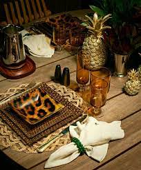 Maybe you would like to learn more about one of these? African Inspired Table Setting African Decor African Safari Decor African Furniture