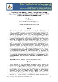 Fokus kajian ada adalah menguji keberkesanan animasi mengunakan constructivist approach for teaching and learning chemistry. Pdf Analisis Struktur Retorika Bagian Latar Belakang Skripsi Mahasiswa Program Studi Sistem Informatika Fakultas Teknik Universitas Muhammadiyah Bengkulu