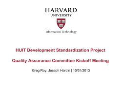 Huit Organization Chart Harvard University Information