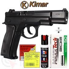 Pistolet a blanc avec vrai balle. Pistolet D Alarme Automatique Cz75 Noir Kimar Armurerie Loisir