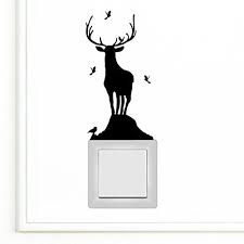 Wandtattoo Loft Lichtschalter Oder Steckdose Hirsch Mit Vogel Auf Einem Berg 49 Farben Zur Auswahl Sc Wandtattoo Wandtattoos Steckdosen Und Lichtschalter