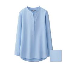 39 model baju atasan wanita terbaru masa kini modern 2020/2021 cocok untuk berbagai macam acara. Uniqlo Wanita Blus Rayon Kerah Tegak Lengan Panjang Desain Blus Baju Atasan Wanita Blus