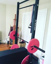 No real difference and i have heard that they are made in the same chinese factory. Update I Added A Hip Thrust Bench From Bc Strength And I Love It It S Light But Sturdy Pink Bumper Plates Are From X Training Equipment Squat Rack Is The Rogue Sml 2