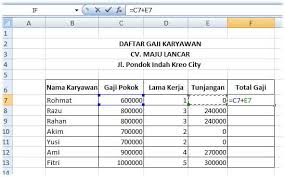 Cara Penggunaan Fungsi If Pada Microsoft Excel 2007 Umardanny Com