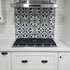 Black And White Spanish Tile Backsplash Pin On Kitchen Remodel