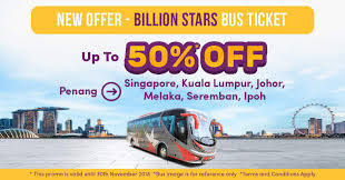 There are regular bus services from both penang island and butterworth. Easybook Promo Billion Stars Bus Tickets At 50 Discount