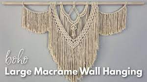 See more ideas about macrame, macrame wall hanging, macrame diy. Large Boho Macrame Wall Hanging Tutorial Youtube