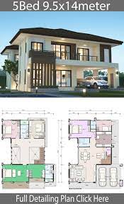 See more ideas about two storey house plans, two storey house, house plans. House Design Plan 9 5x14m With 5 Bedrooms Home Ideas House Design Plan 9 5x14m Beautiful House Plans 2 Storey House Design Architectural Design House Plans