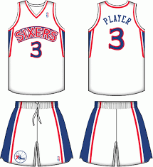 The philadelphia 76ers are an american basketball team currently playing in the atlantic division of the eastern conference in the national basketball association (nba). Philadelphia 76ers Home Uniform National Basketball Association Nba Chris Creamer S Sports Logos Page Sportslogos Net