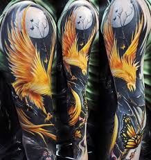 Sleeping with a tattoo can be tricky, so we gathered some tips and tricks to help you settle down for a good snooze. Full Sleeve Night Burning Phoenix Tattoo For Men