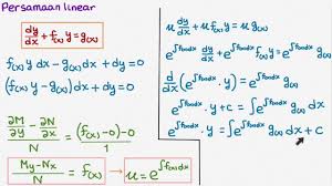 Bab ii persamaan diferensial biasa 3.2.1 persamaan dengan variabel terpisah. M802 Pdb Orde 1 Persamaan Diferensial Linear Youtube