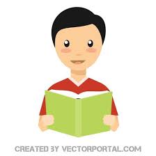 Student Reading A Book Vector Image Student Reading Books To Read Book Illustration