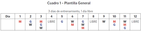 Resultado de imagen de plantillas rutinas crossfit español